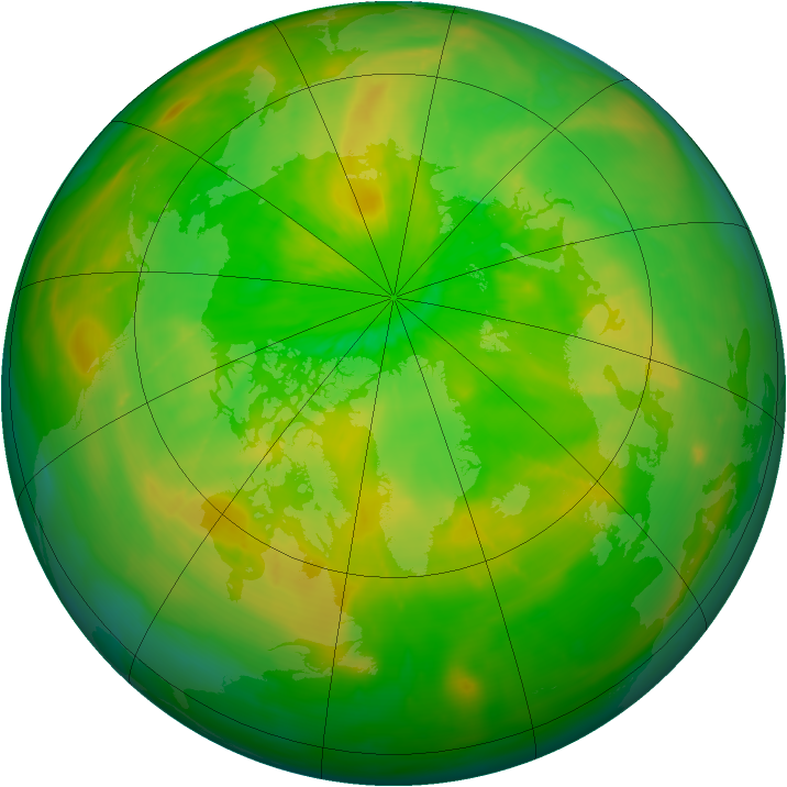 Arctic ozone map for 17 June 2015